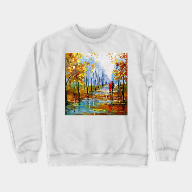 Autumn walk Crewneck Sweatshirt by OLHADARCHUKART